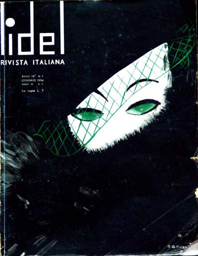 Lidel, copertina del gennaio 1934 disegnata da René Gruau