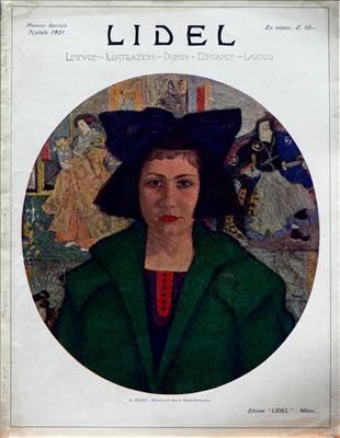 Lidel, copertina che ritrae una ragazza con cappotto verde del numero di dicembre del 1921